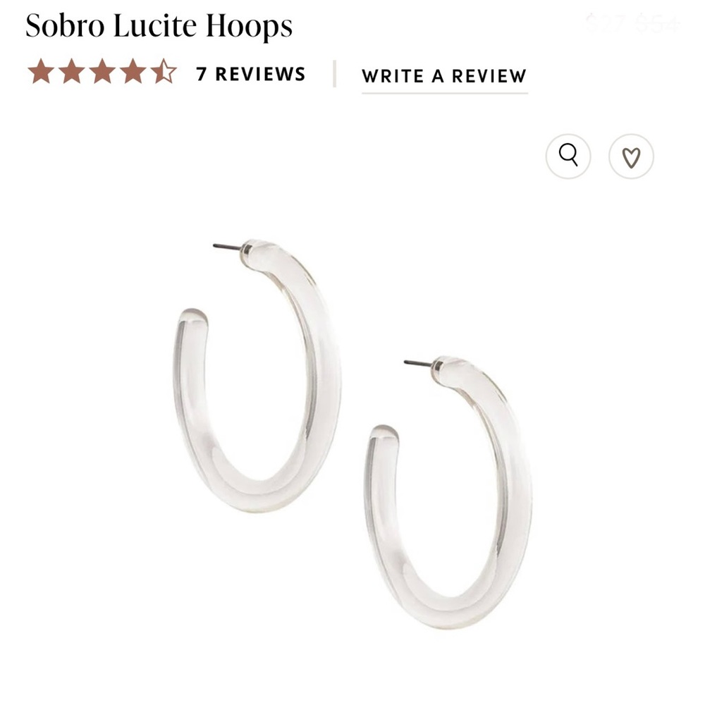 Lucite hoop earrings